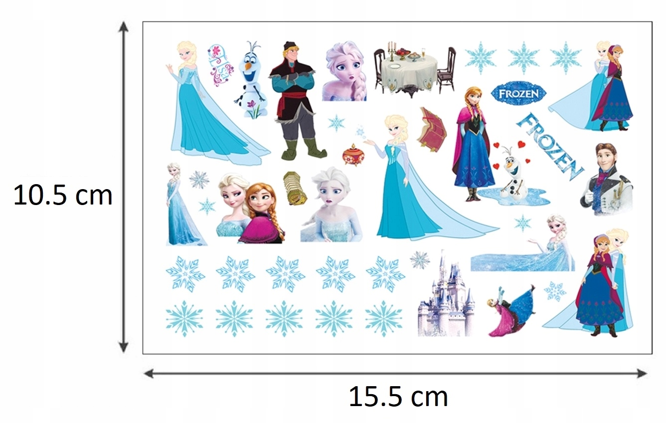TATUAŻE DLA DZIECI ZMYWALNE KRAINA LODU ANNA ELSA Marka inny