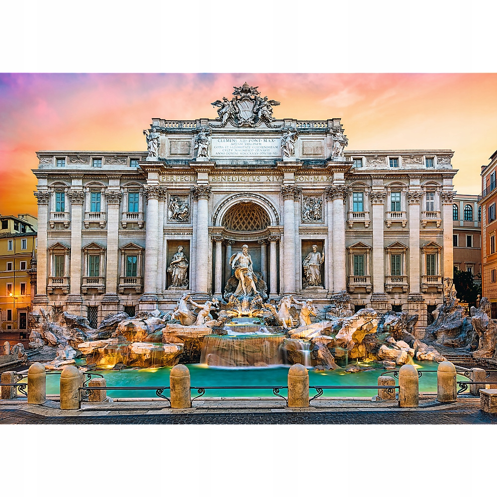 PUZZLE 500 UKŁADANKA MIASTO RZYM FONTANNA DI TREVI WŁOCHY 10+ TREFL