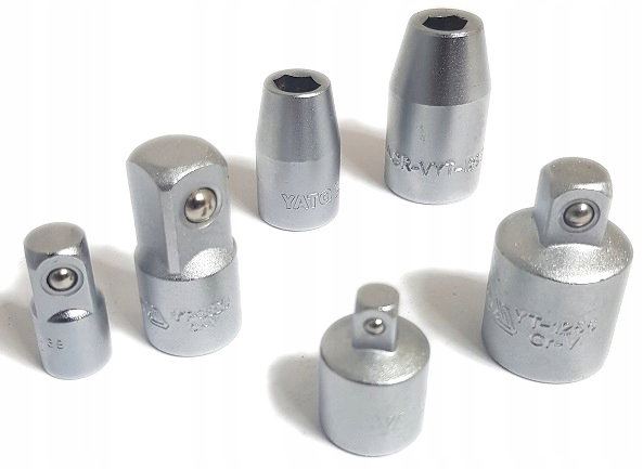 YATO - REDUKCJA PRZEJŚCIÓWKA ZESTAW ADAPTERÓW 1/2' 1/4' 3/8' - 6 SZTUK
