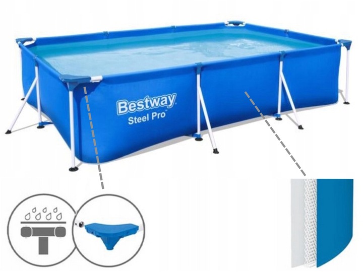 basen STELAŻOWY 300x201x66cm 8w1 Bestway | 56411 — 13