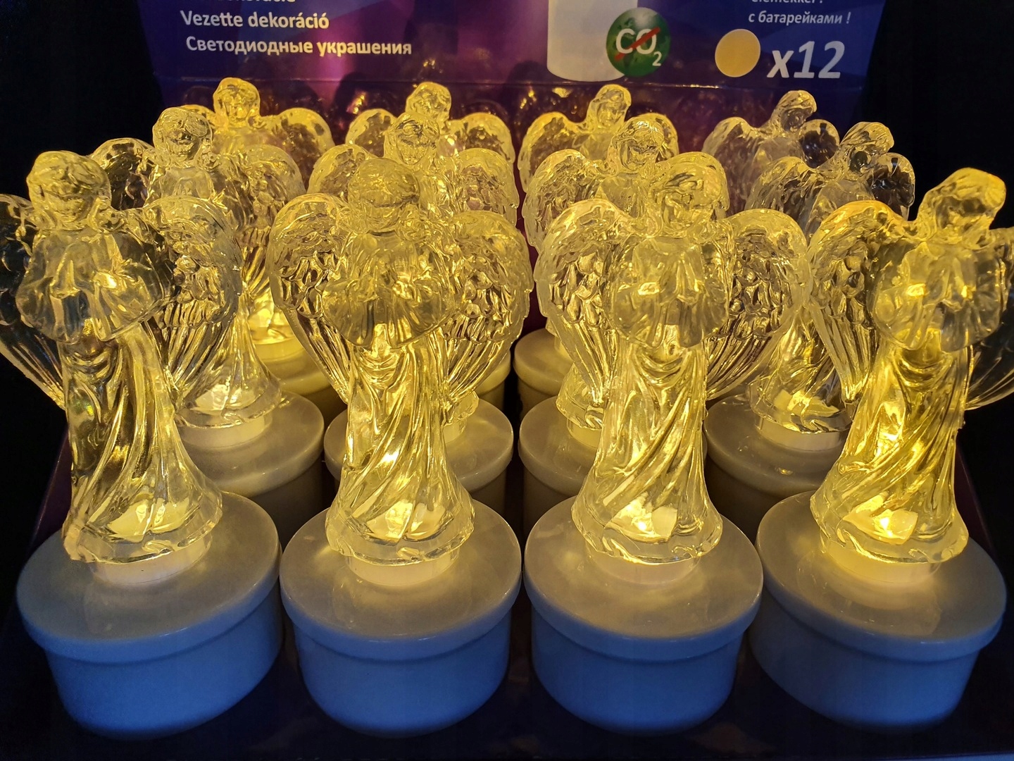 WKŁAD LED DO ZNICZY NA BATERIE ANIOŁ ANIOŁEK LED ZNICZ BIAŁY BATERIE GRATIS Marka inna