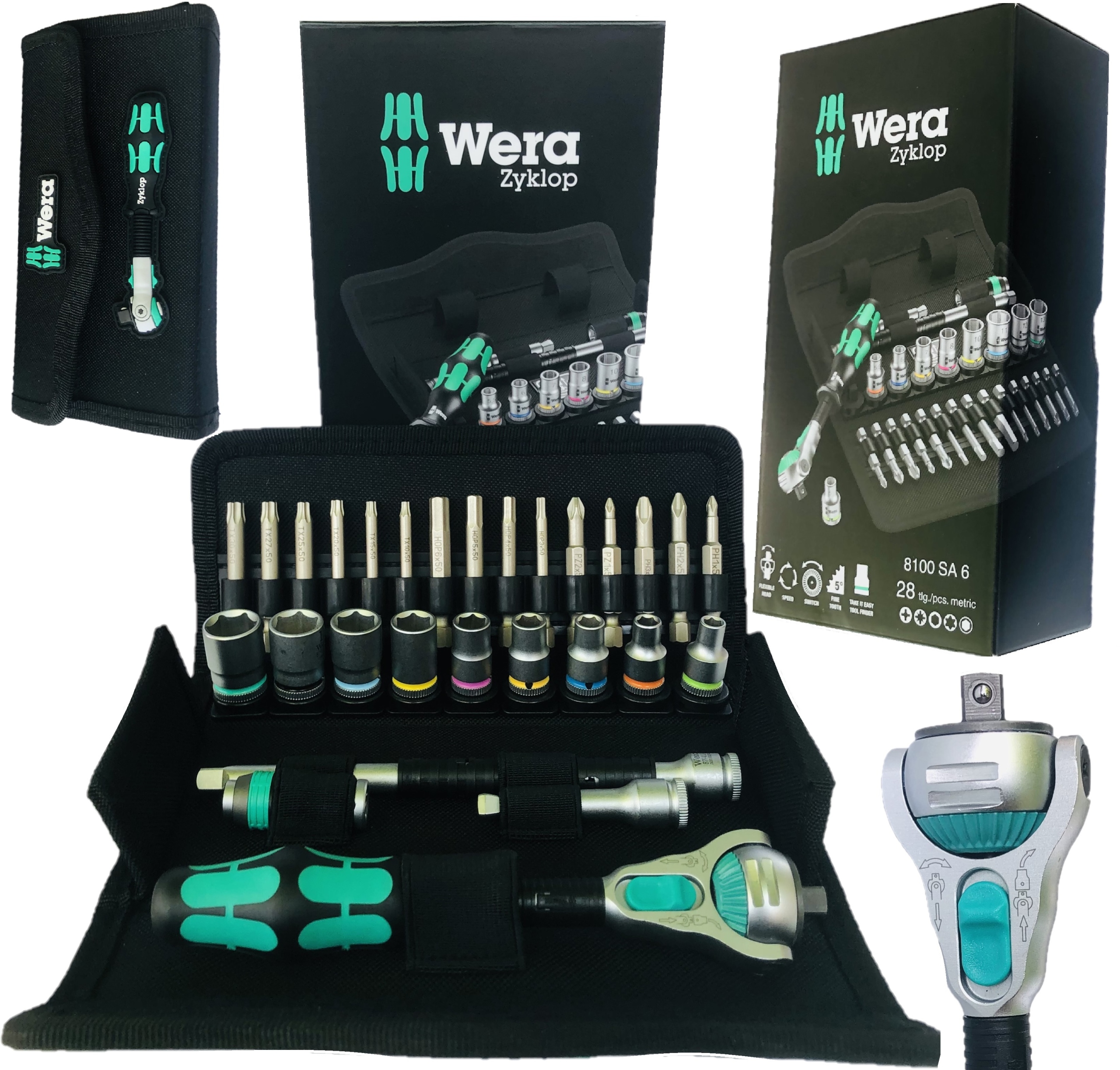 

Wera Zestaw kluczy nasadowych bitów 1/4'' Zyklop