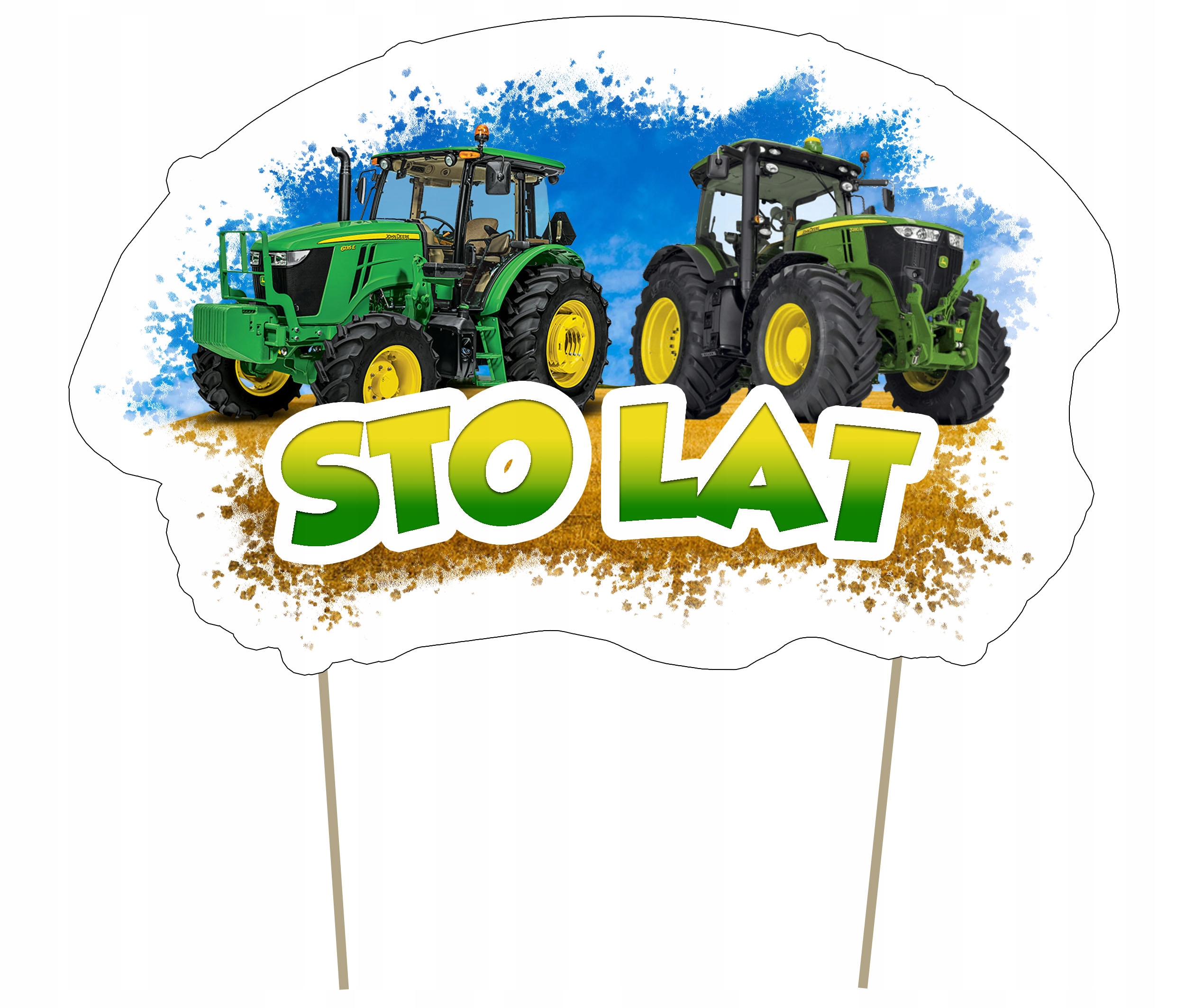 

Topper Sto Lat Traktor Farma Dekoracja na tort