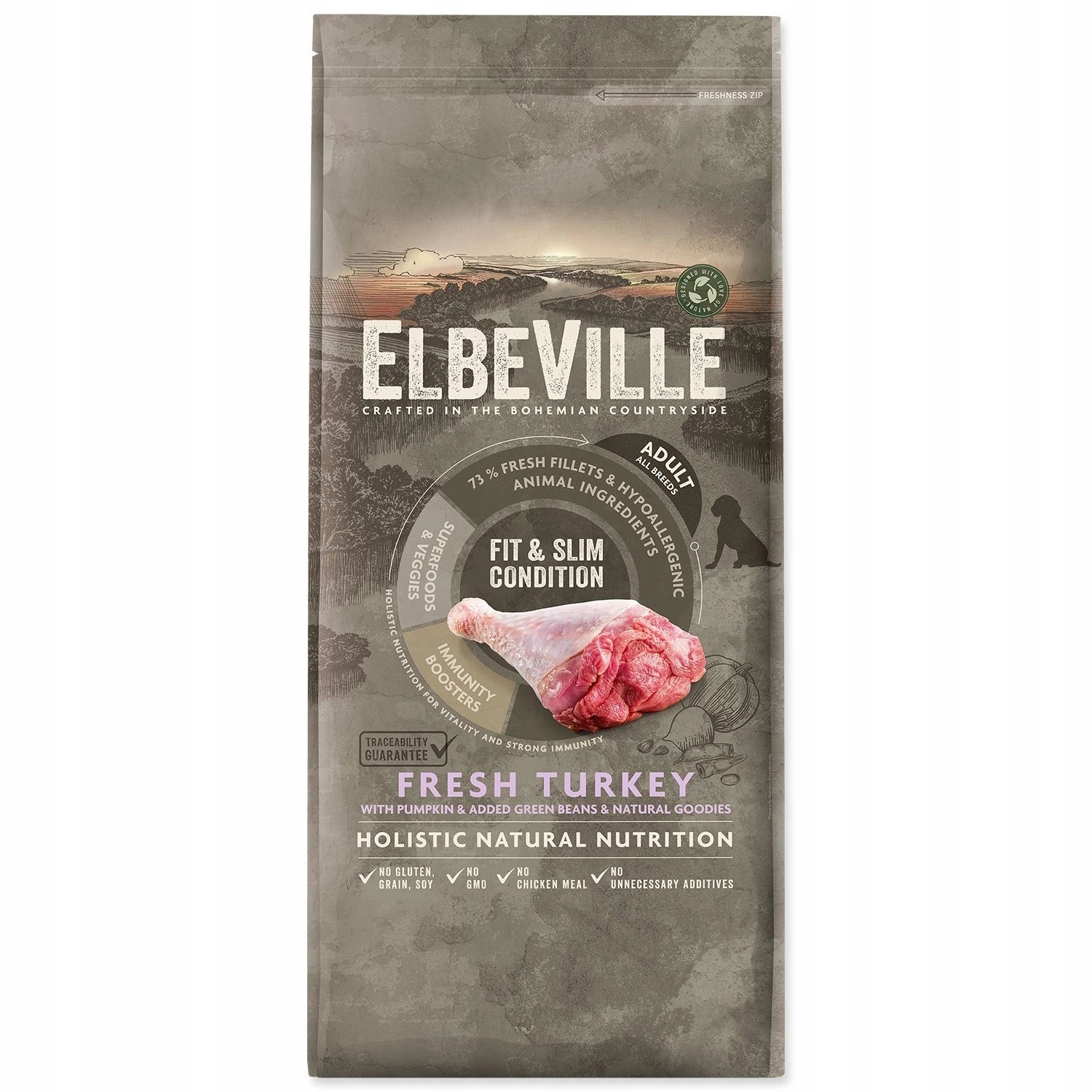 Krmivo Elbeville Adult All Breeds Fit and Slim Condition Turkey 11,4kg
