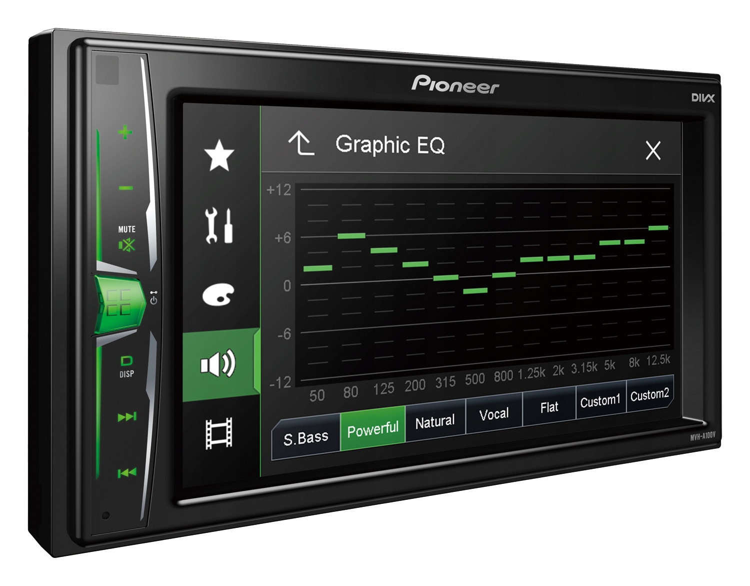 Pioneer MVH-A100v Радио 2din VarioColor LCD 6.2