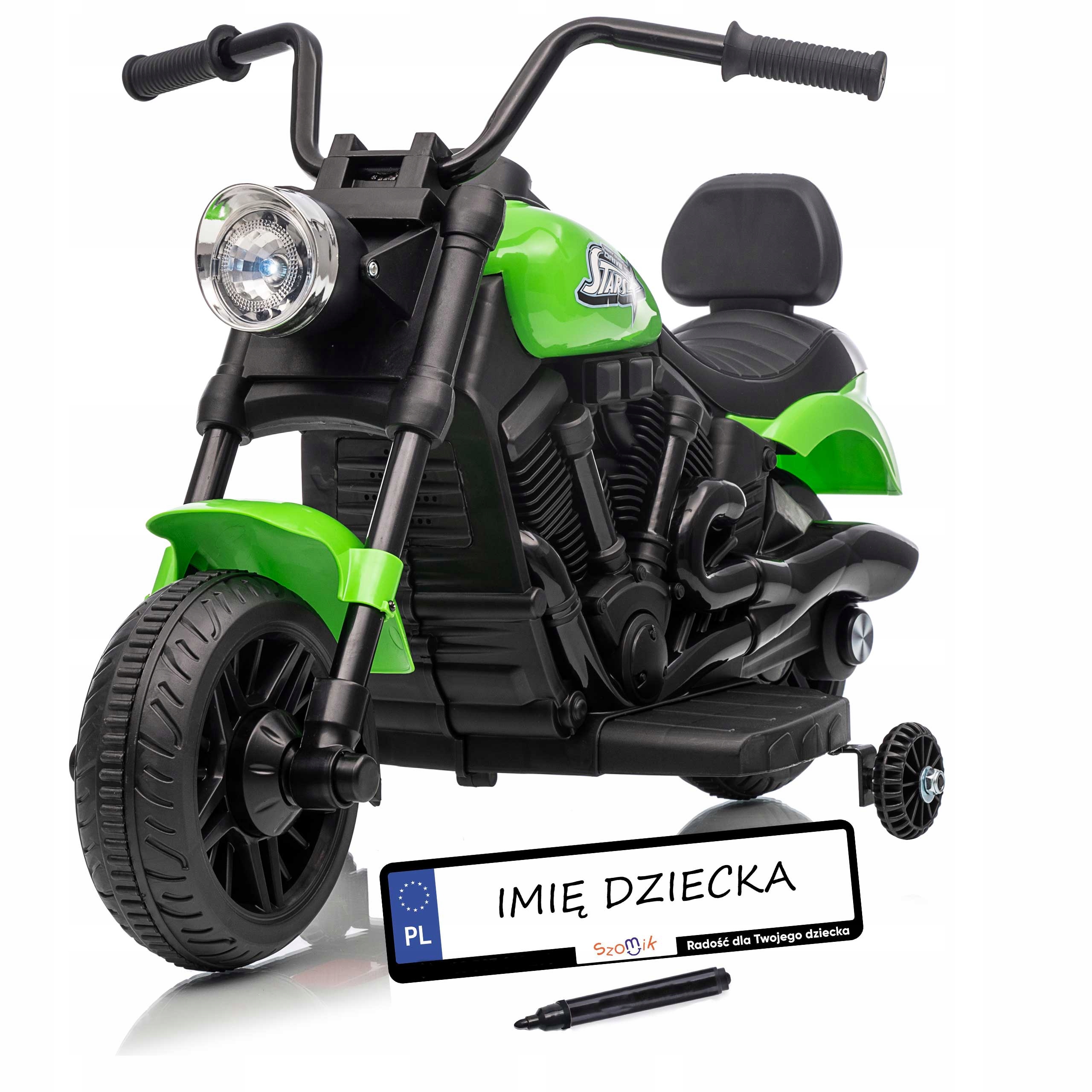 Motor na Akumulator Dla Dzieci Dźwięki Led Tablice
