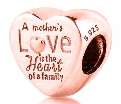 

Charms Serce Love różowe złoto srebro 925