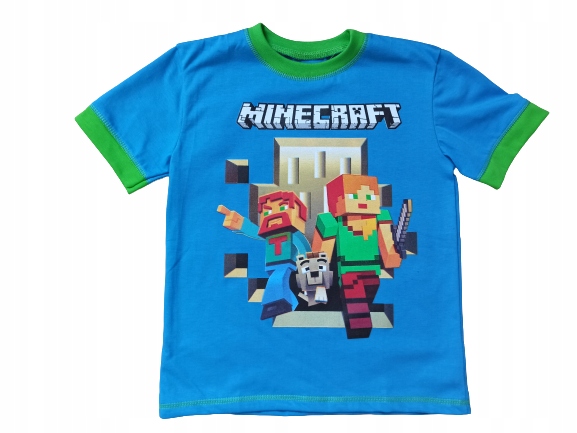 

Bluzka Krótki Rękaw T-shirt Koszulka 140 Minecraft