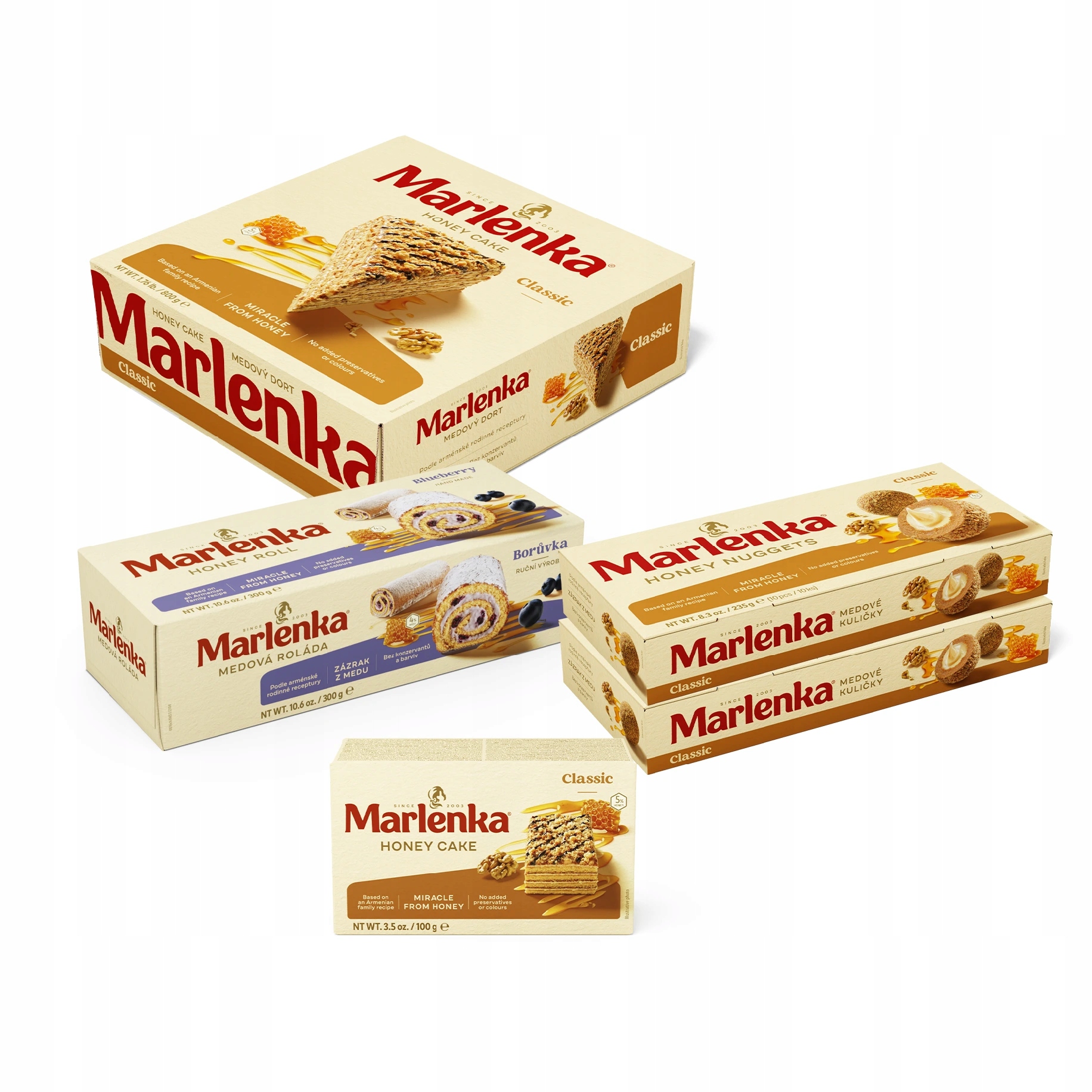 Levně Marlenka Medový mix produktů velký