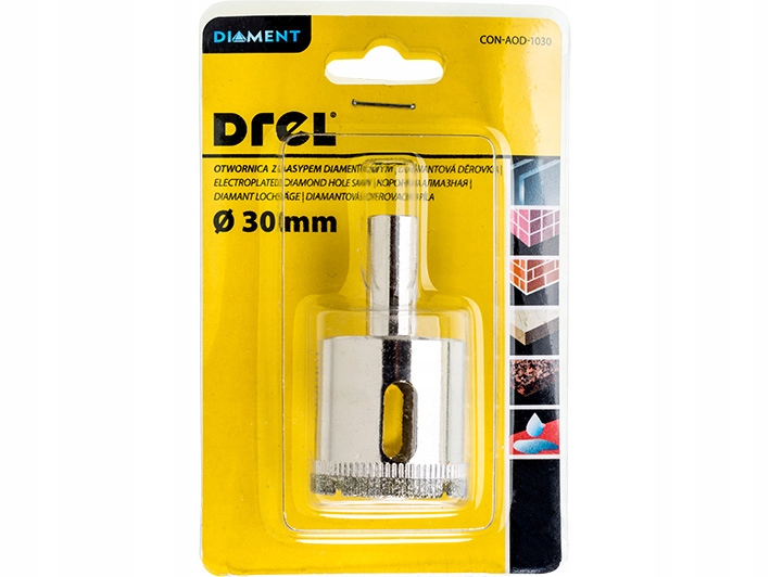 OTWORNICA DIAMENTOWA KORONKA DO GRESU PŁYTEK 30mm Marka Drel