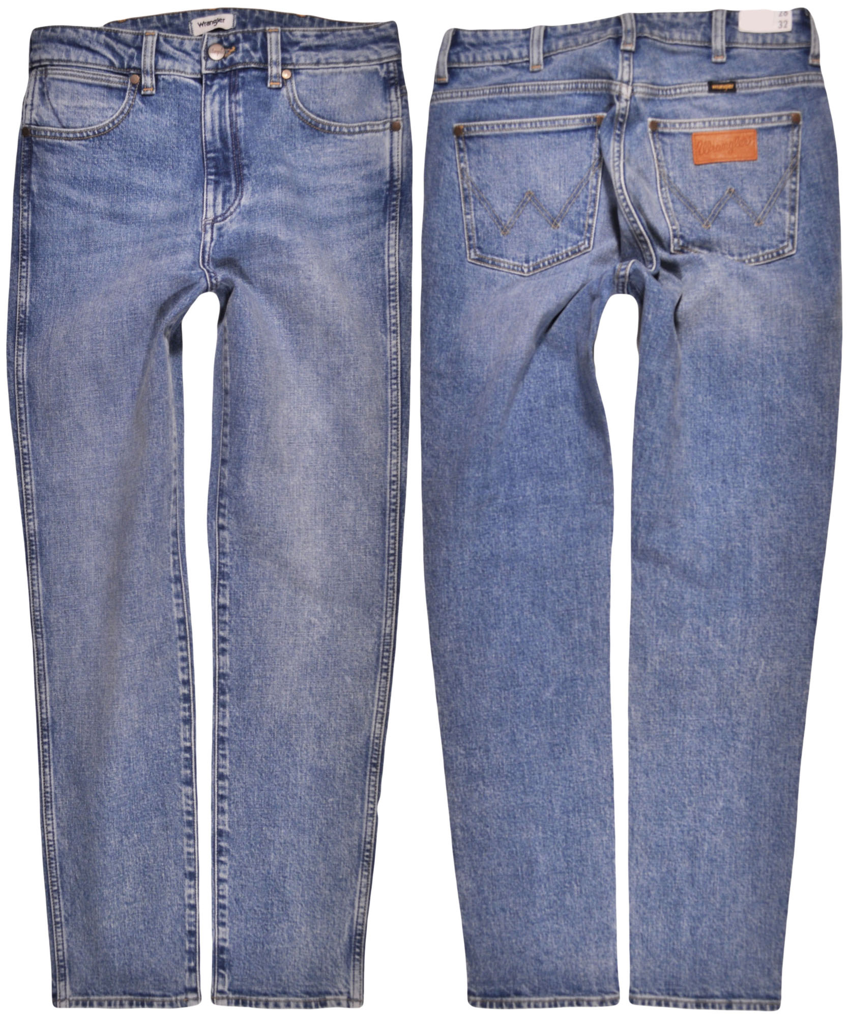 Wrangler kalhoty High Waist tapered Blue jeans Retro Skinny W24 L32