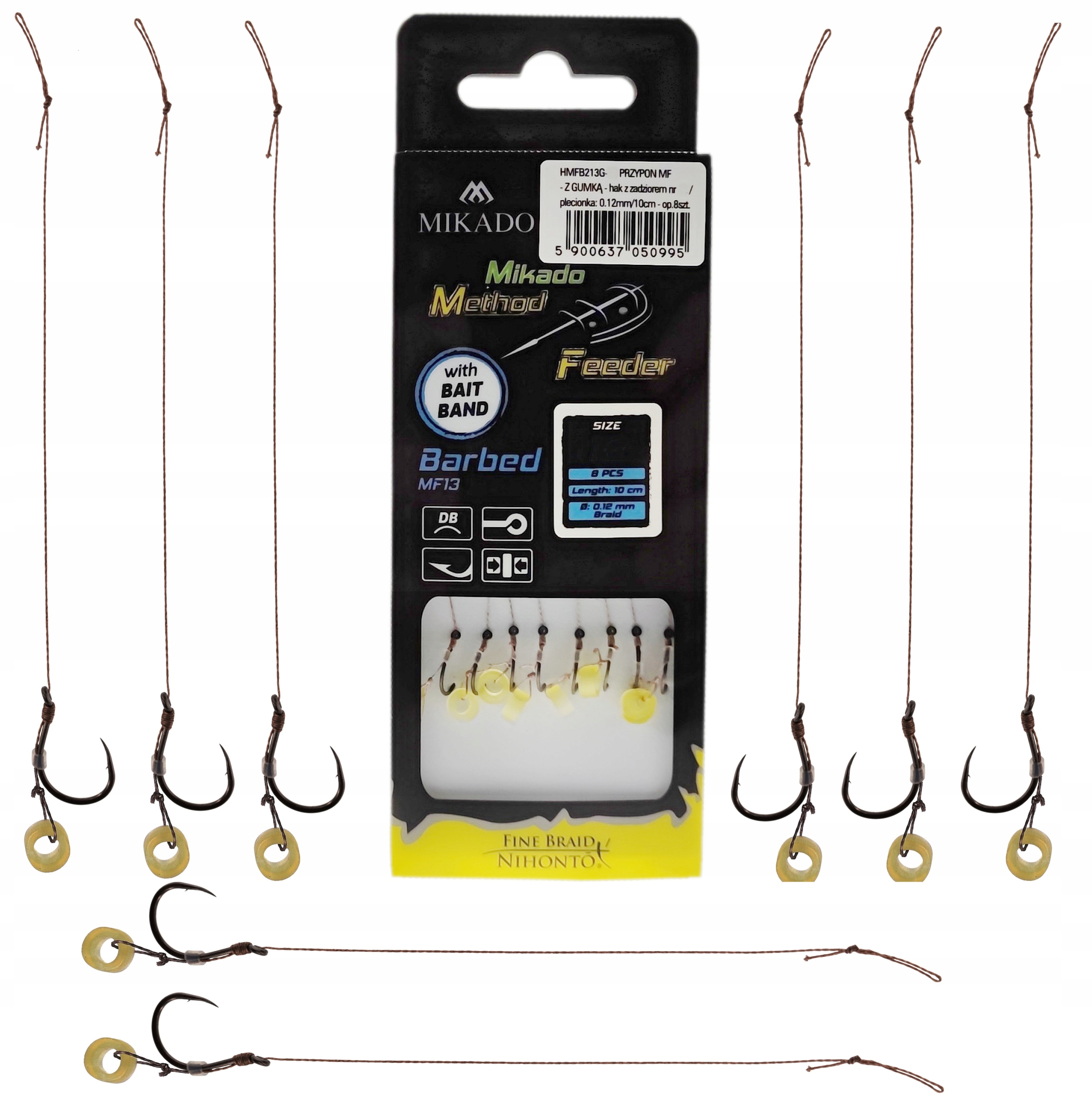 Gotowe Przypony Method Feeder Mikado Z Gumką 6