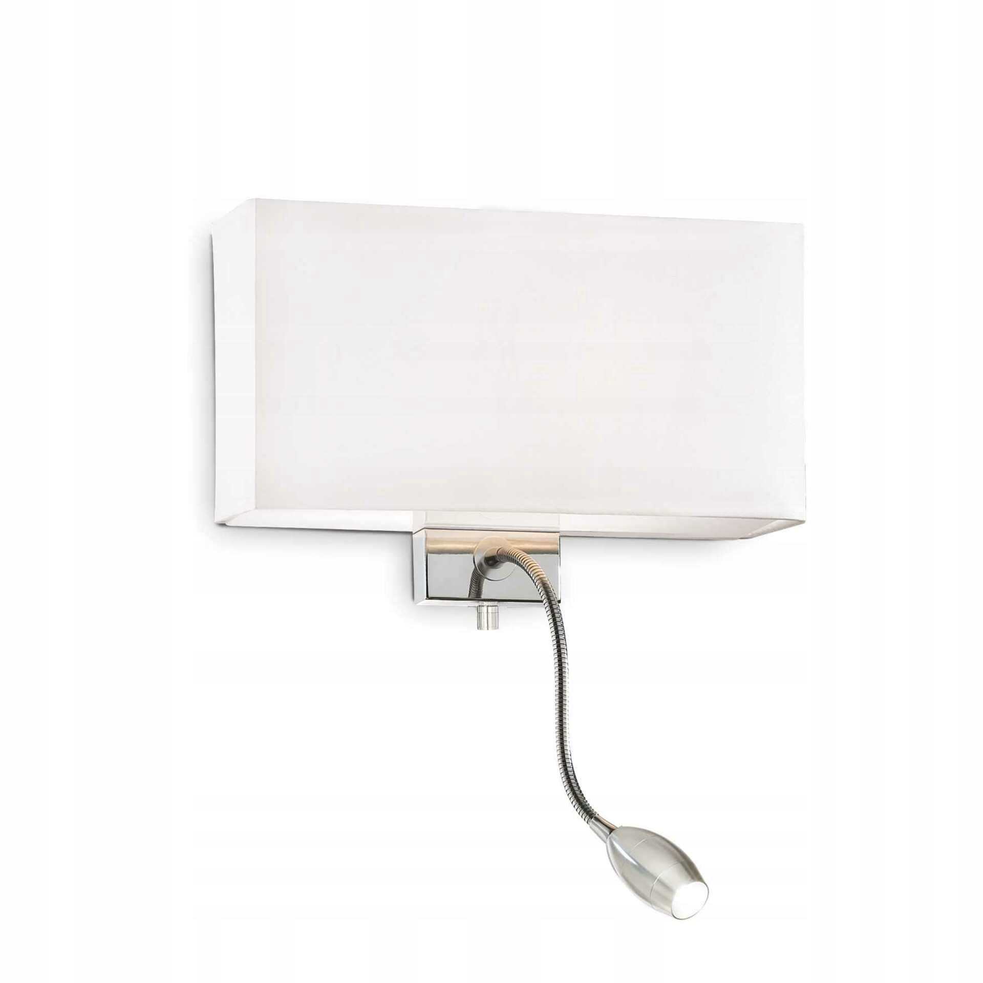 Nástenné svietidlo Ideal Lux Hotel AP2 biela E27 Led čítacie rameno