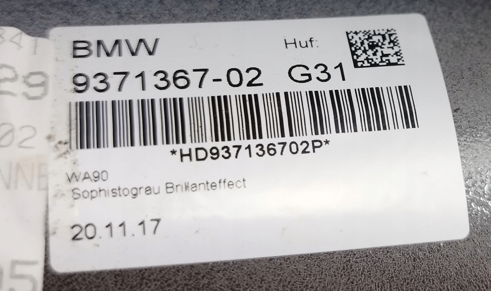 BMW 5 G31 kryt obal ANTENY 9371367 20.11.17