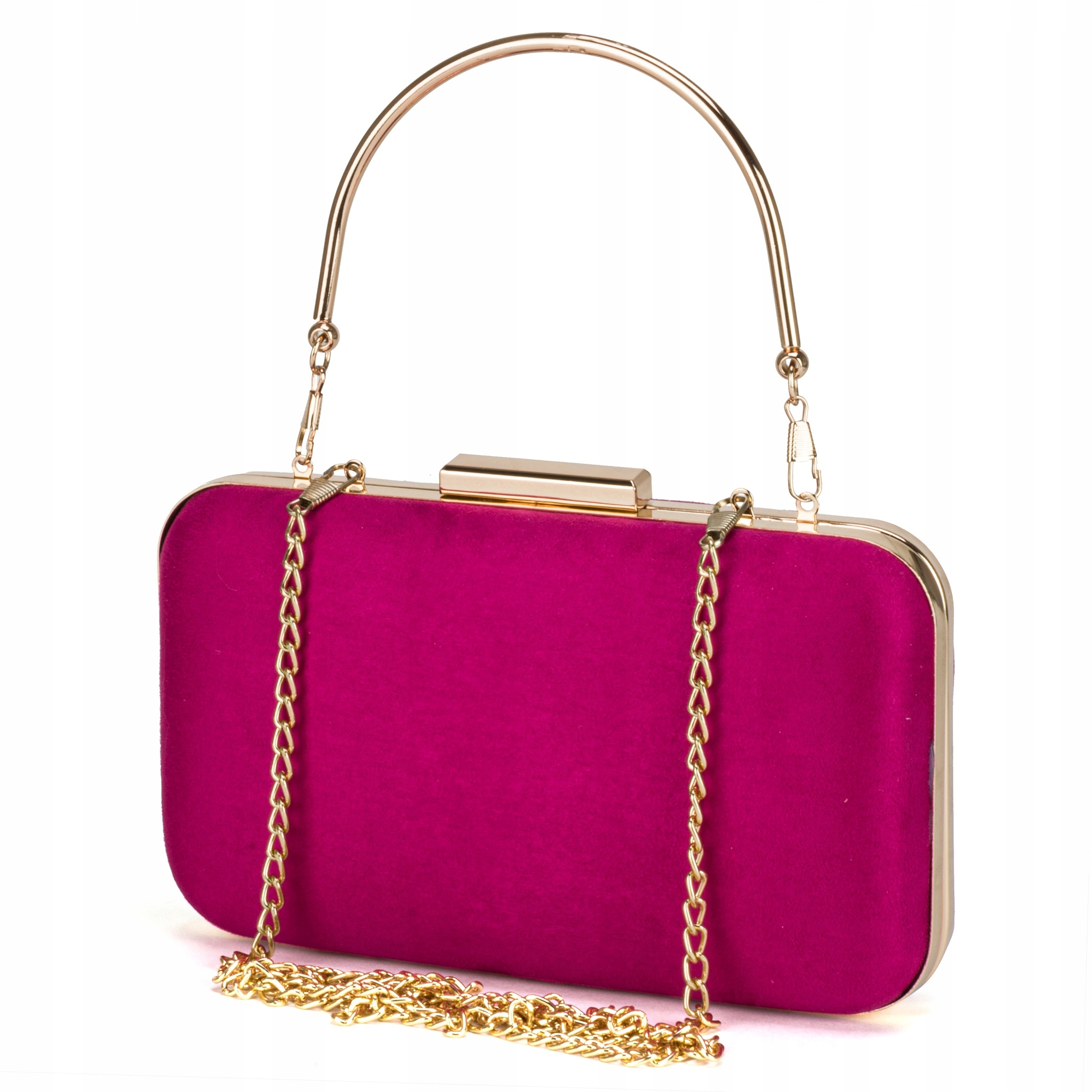 Kabelka Psaníčko Večerní Kabelka Pouzdro Semišová Fuchsiová Na Řetízku