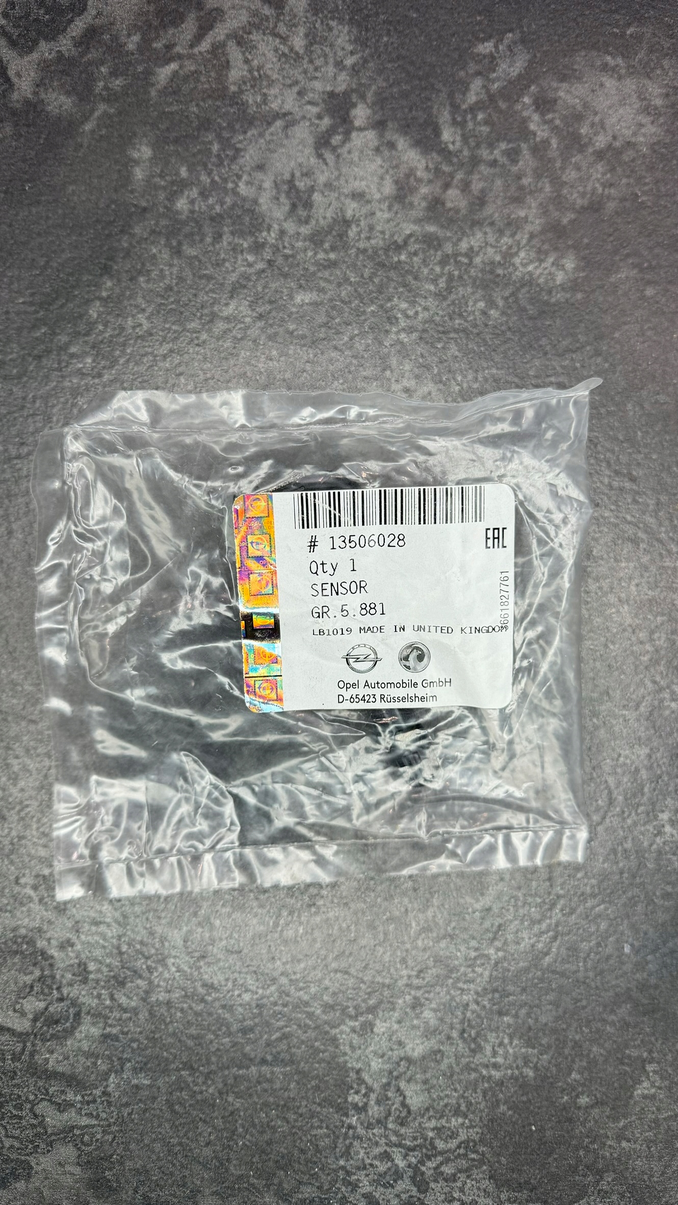 Czujnik ciśnienia koła ORYGINAŁ OPEL ASTRA CORSA INSIGNIA 13506028 NOWA