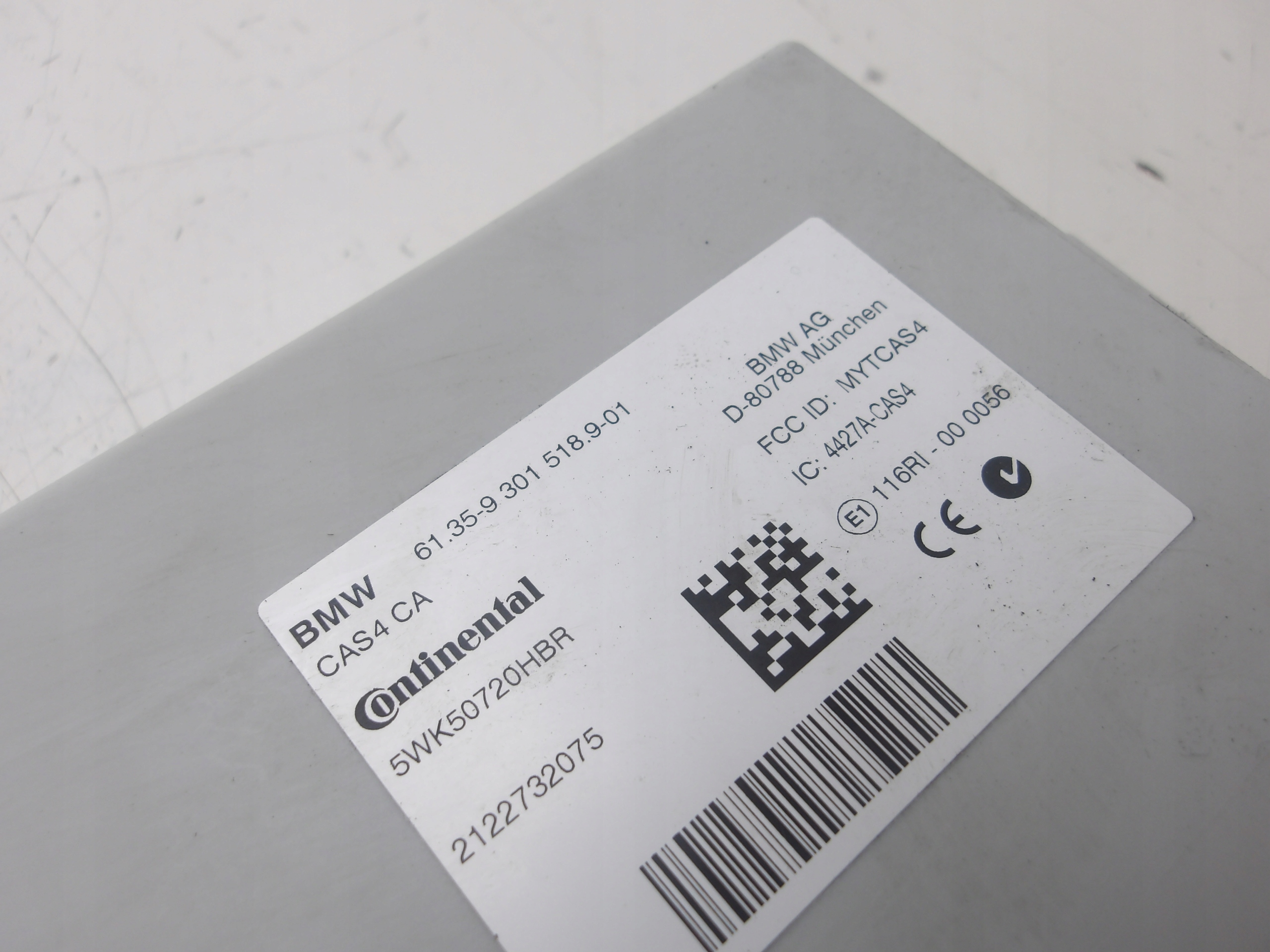 BMW 5 F10 F11 10-17 module control unit CAS 9301518 OE