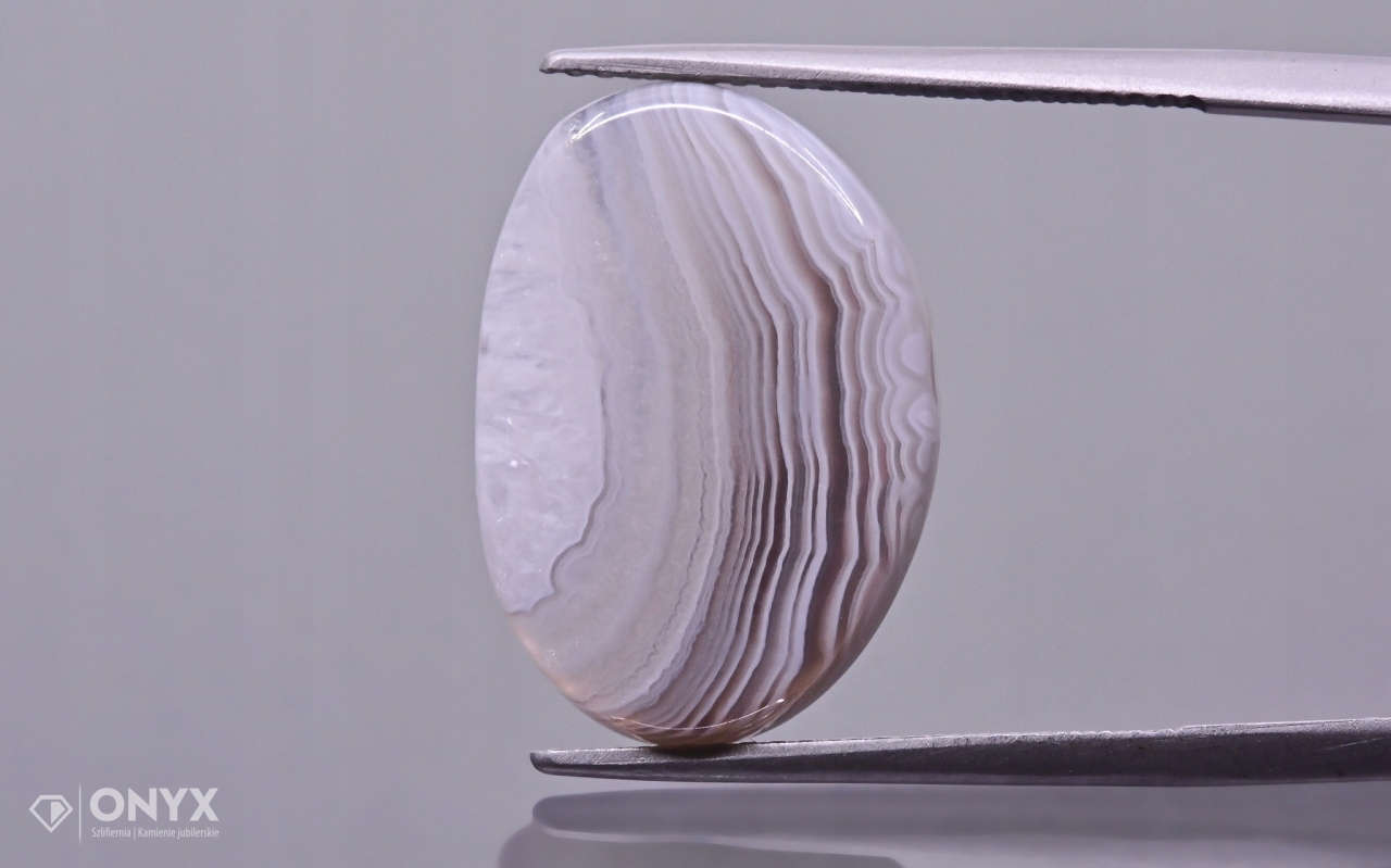 Achát Botswana konvexní nepravidelná dlažba 19,2x13,5 mm