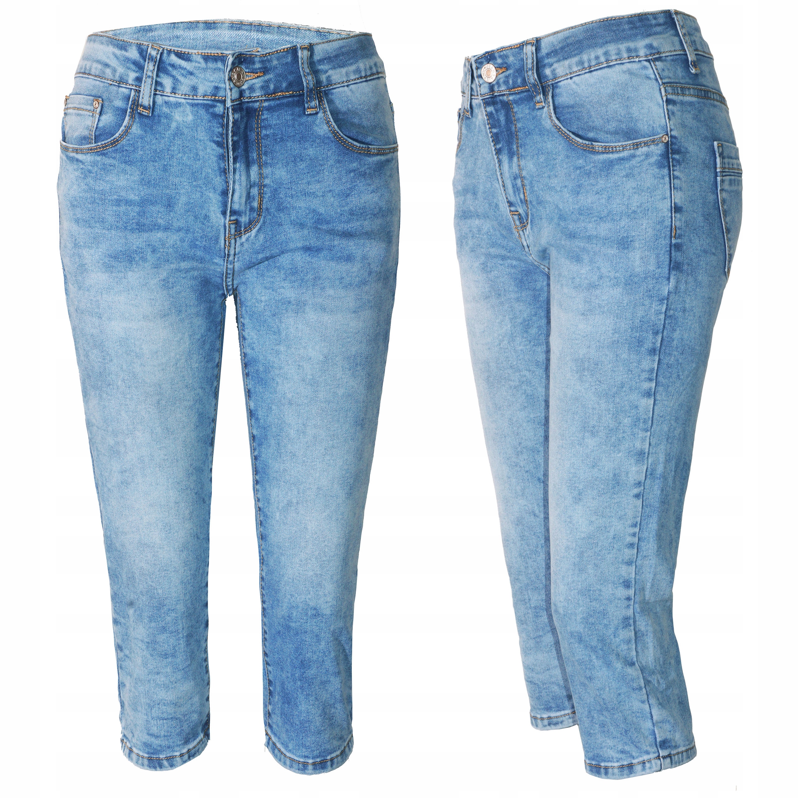 Jeansowe Spodnie Rybaczki Stretch 3XL 46