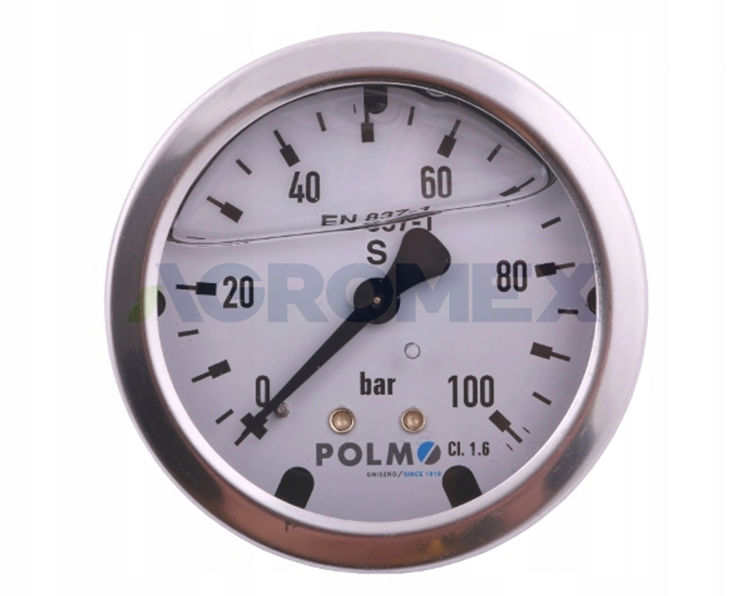 Glycerinový manometr M63 100 bar G1/4 zadní Polmo