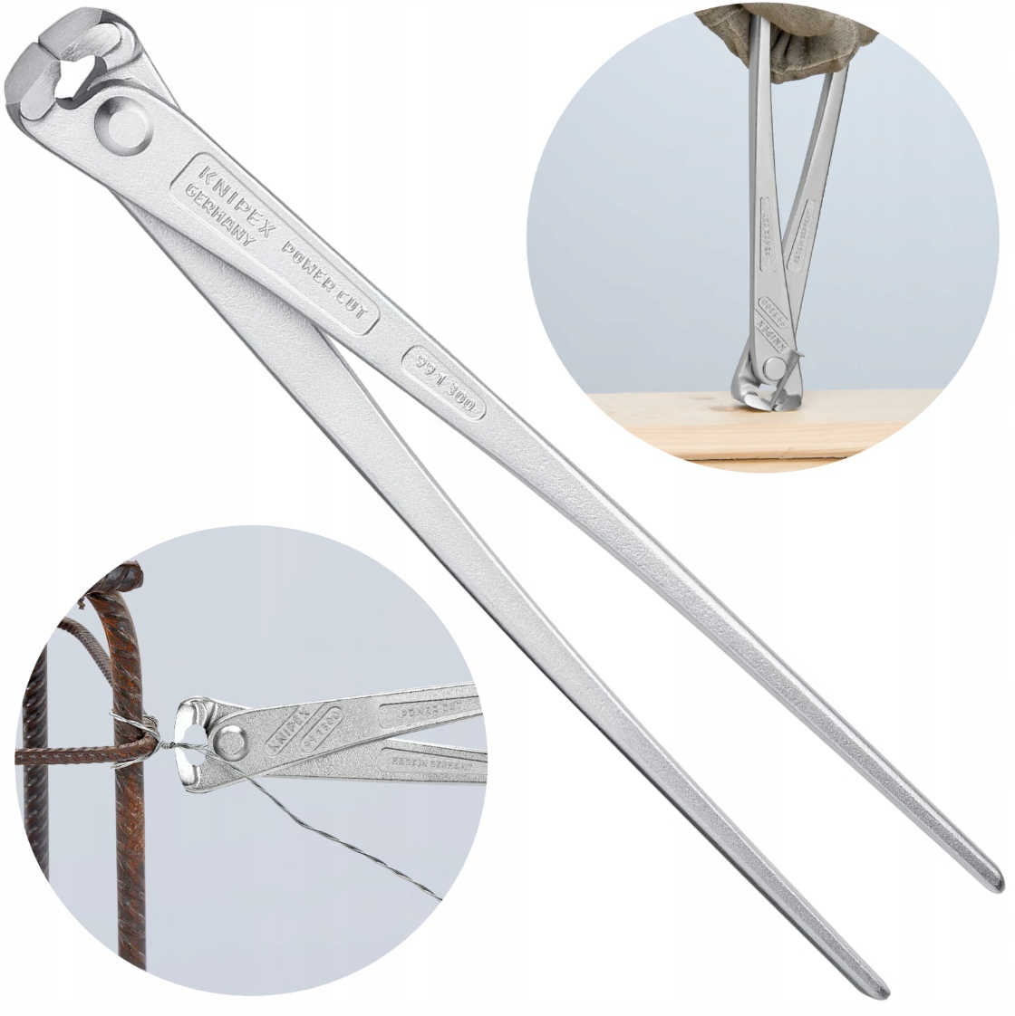 Knipex 99 14 300 cęgi zbrojarskie, szczypce czołowe niklowane 300 mm