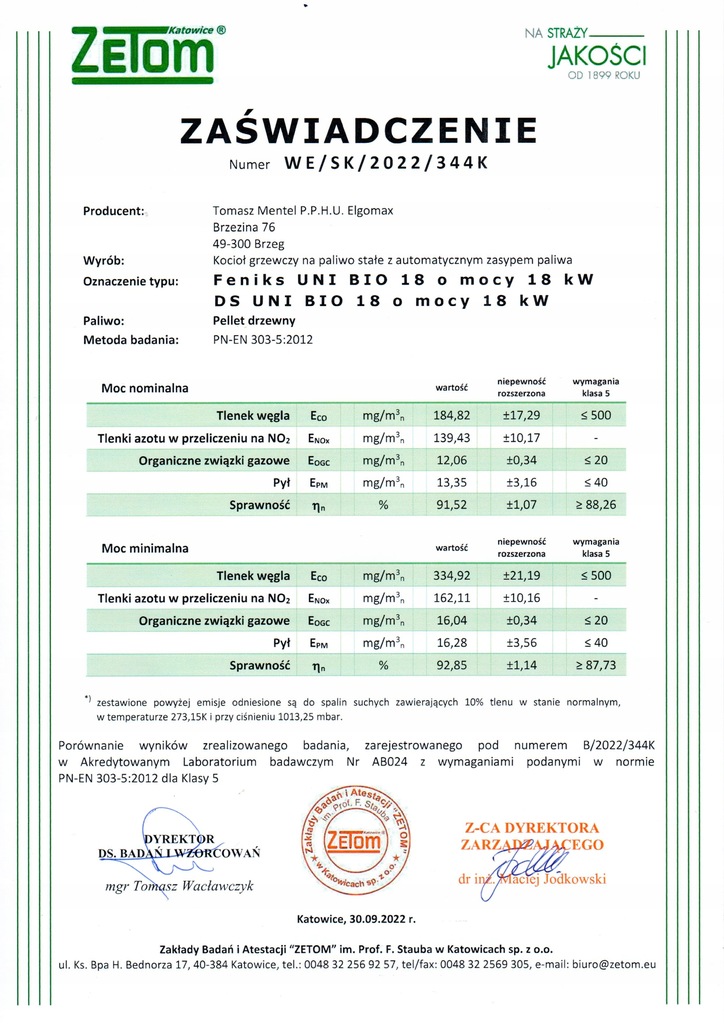 Piec RUSZT drewno, pellet, 18 kw kocioł z podajni Typ Górno-dolny