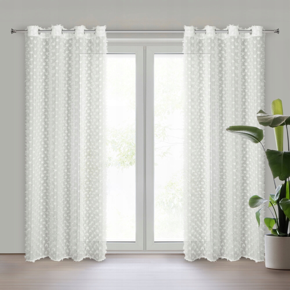 Hotový závěs na průchodkách Aurelia 135x250 Eva Minge krémová bambule