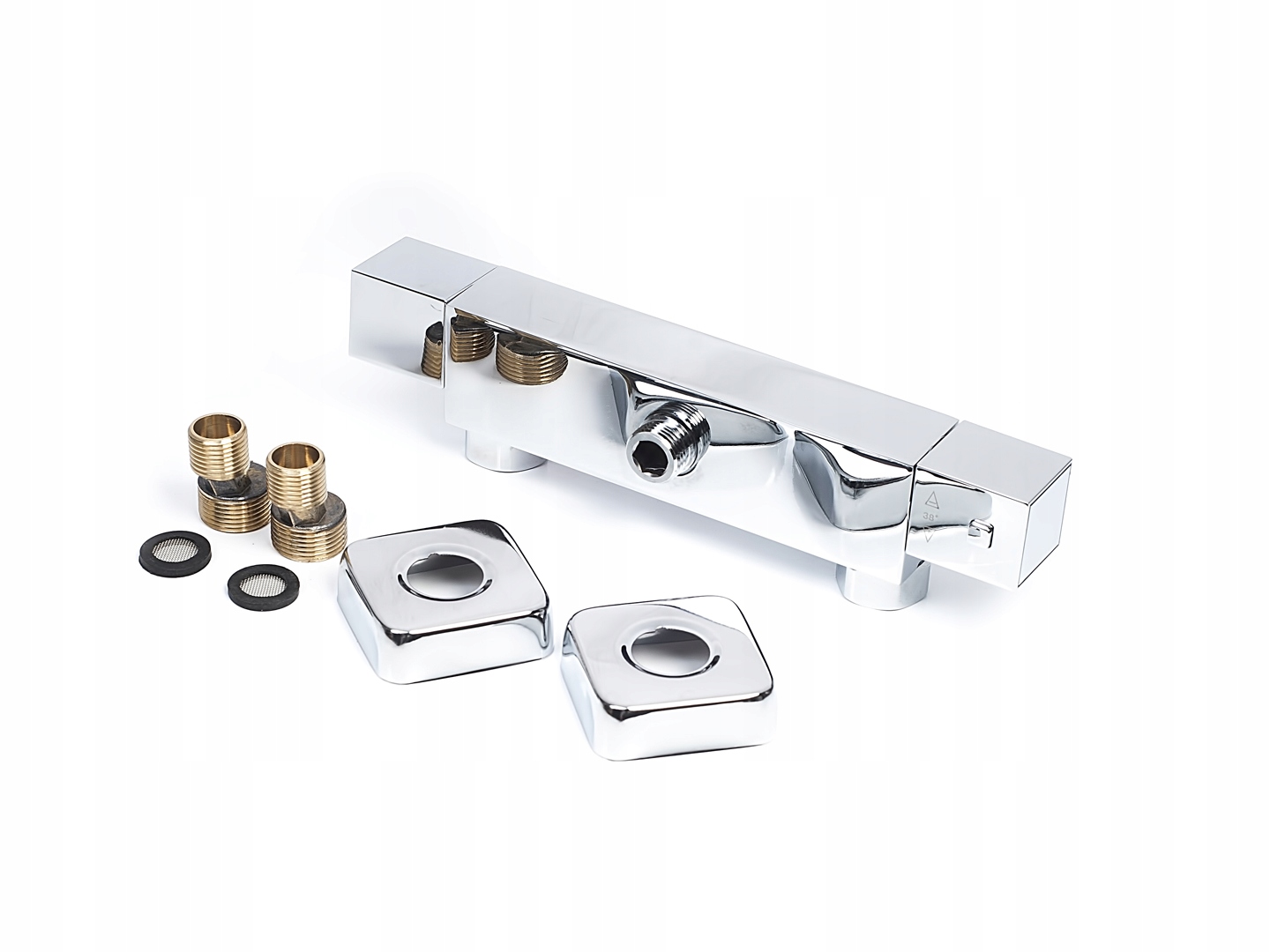 Sprchová Batéria Termostatická Sprchová Kohútiková Chrómová Nástenná Kúpeľňová