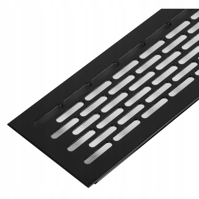Ventilačná Mriežka Alu Čierna Nábytková, Pod Chladničku 80x480 mm Amix Gtv x10
