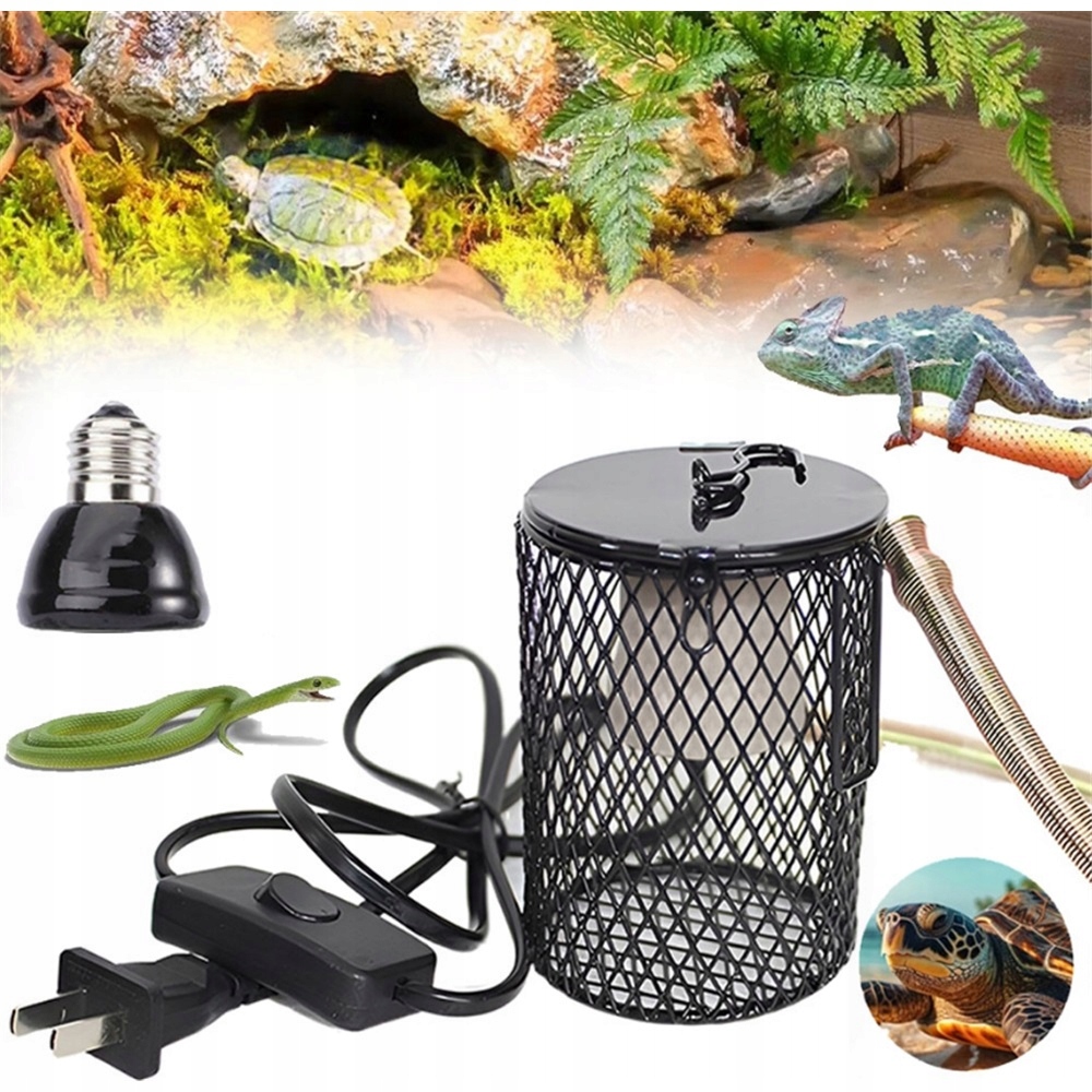 Levně Topná Lampa Pro Plazy Sada S Keramickým Krytem E27 100W Hák
