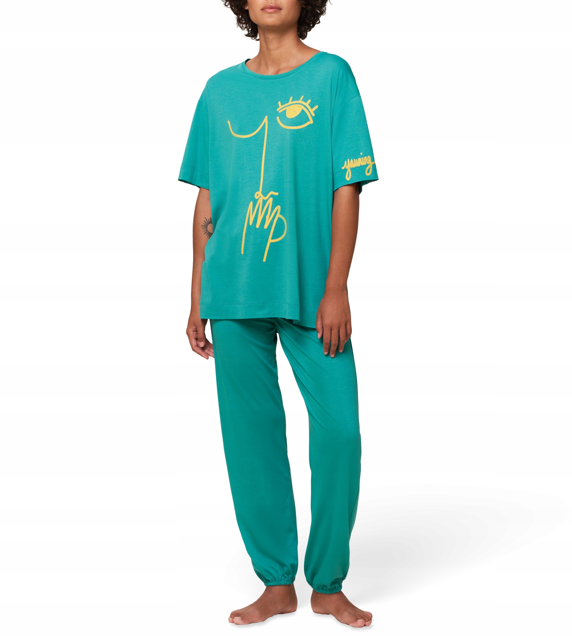 Dámské dvoudílné pyžamo Miła Triumph Sets Pk Ssl 10 Co/md 42 XL