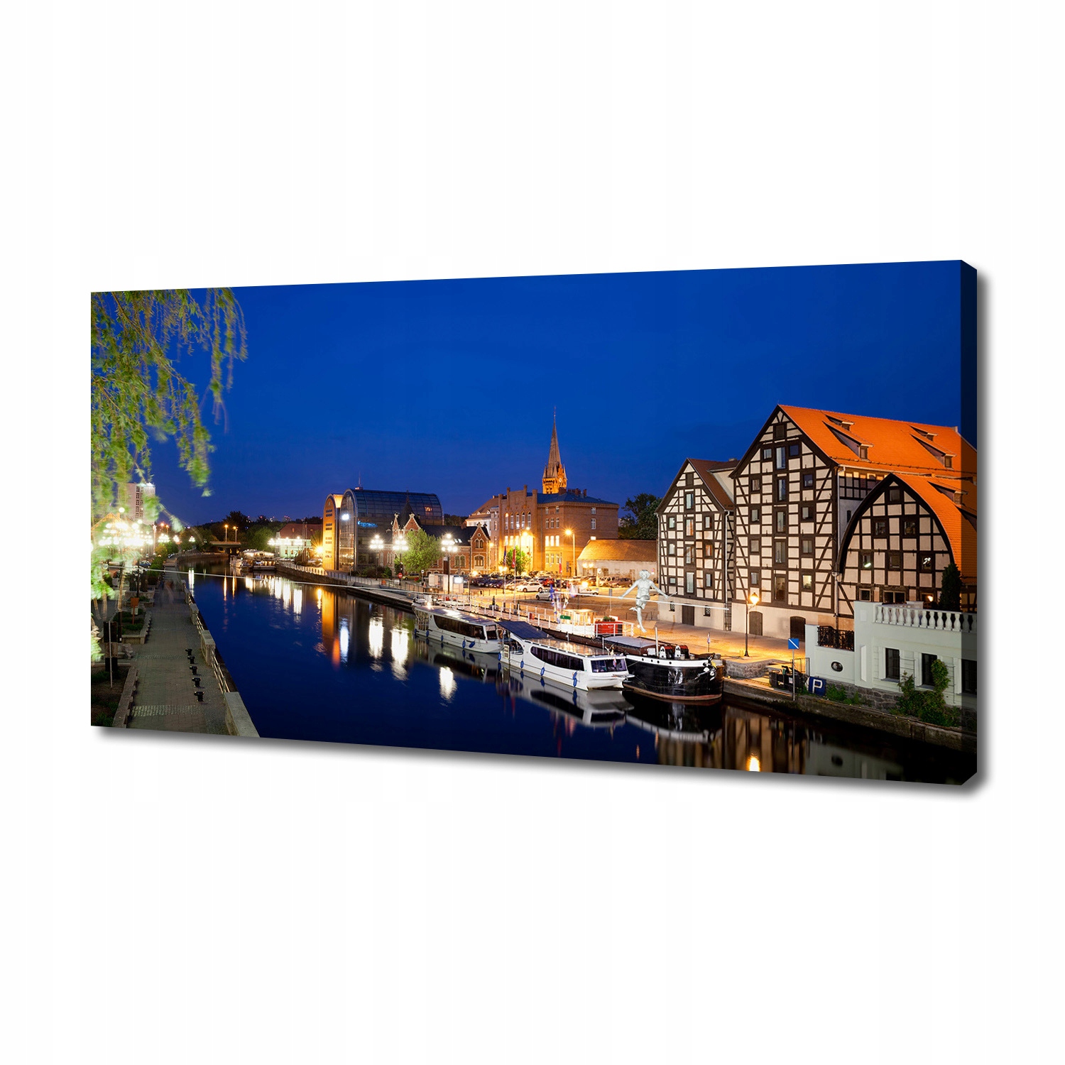 

Foto obraz na płótnie Bydgoszcz nocą 140x70 cm