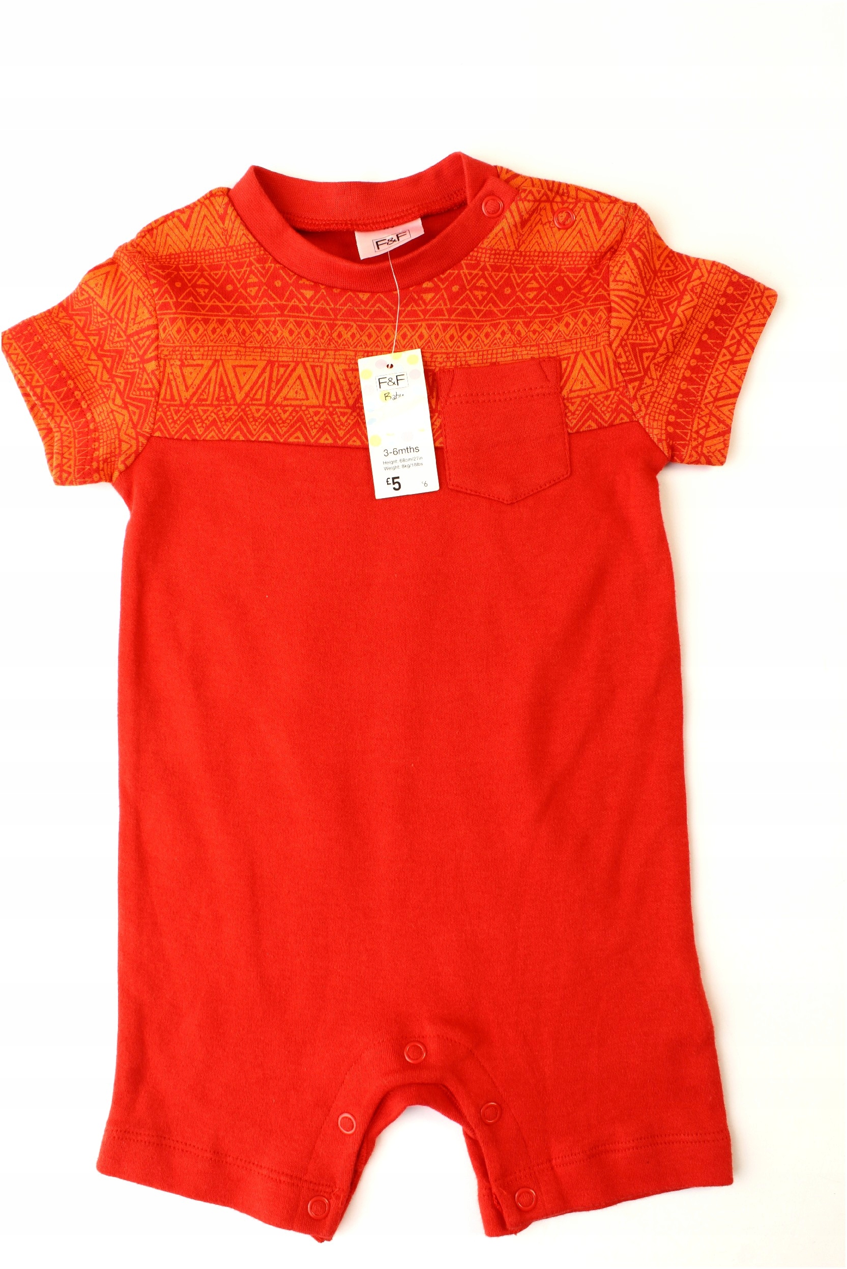 F&F Rampersy NOWE z wzorem r. 3-6 m 68 cm