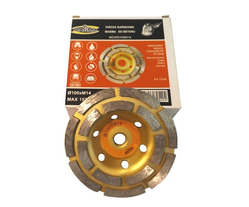 

Tarcza diamentowa garnkowa 100M14 segmentowa Dcwd