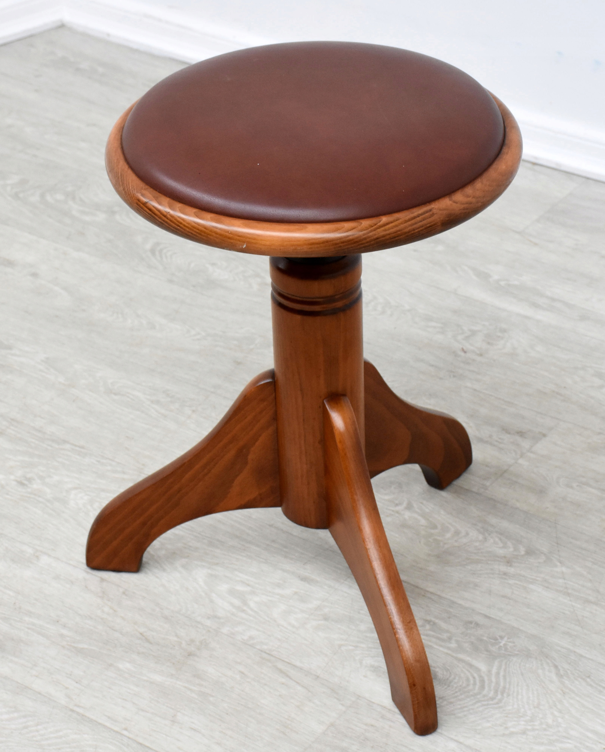 STYLOWY TABORET OBROTOWY, STOŁEK DO PIANINA