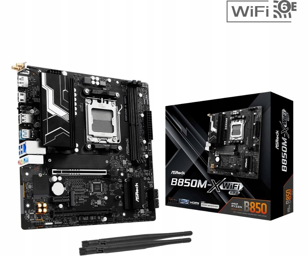 ASRock Mb Sc AM5 B850M-X Wifi R2.0, Amd B850, 2xDDR5, 1xDP, 1xHDMI, …