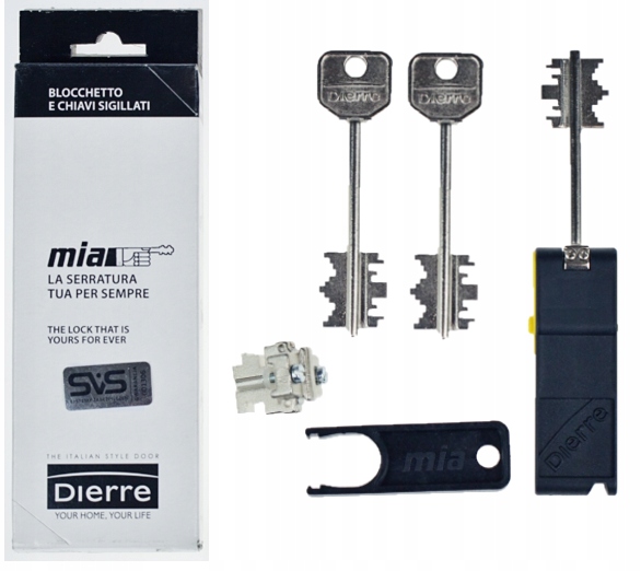 

Wkładka Dierre Mia Blo 3130 2+1 klucze 92 mm