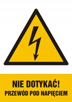 Nie dotykać, przewód pod napięciem HA023AHFN