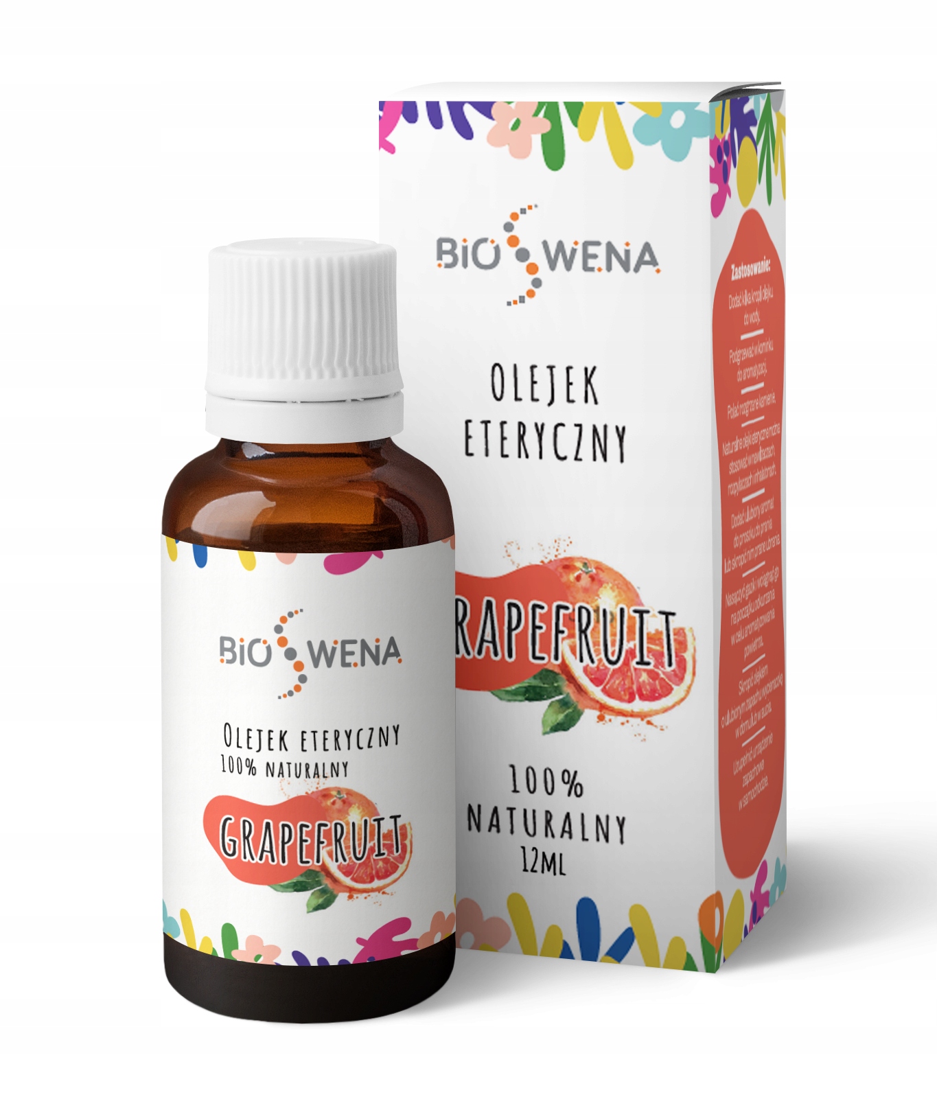 

Olejek eteryczny Grapefruitowy 12ml aromaterapia