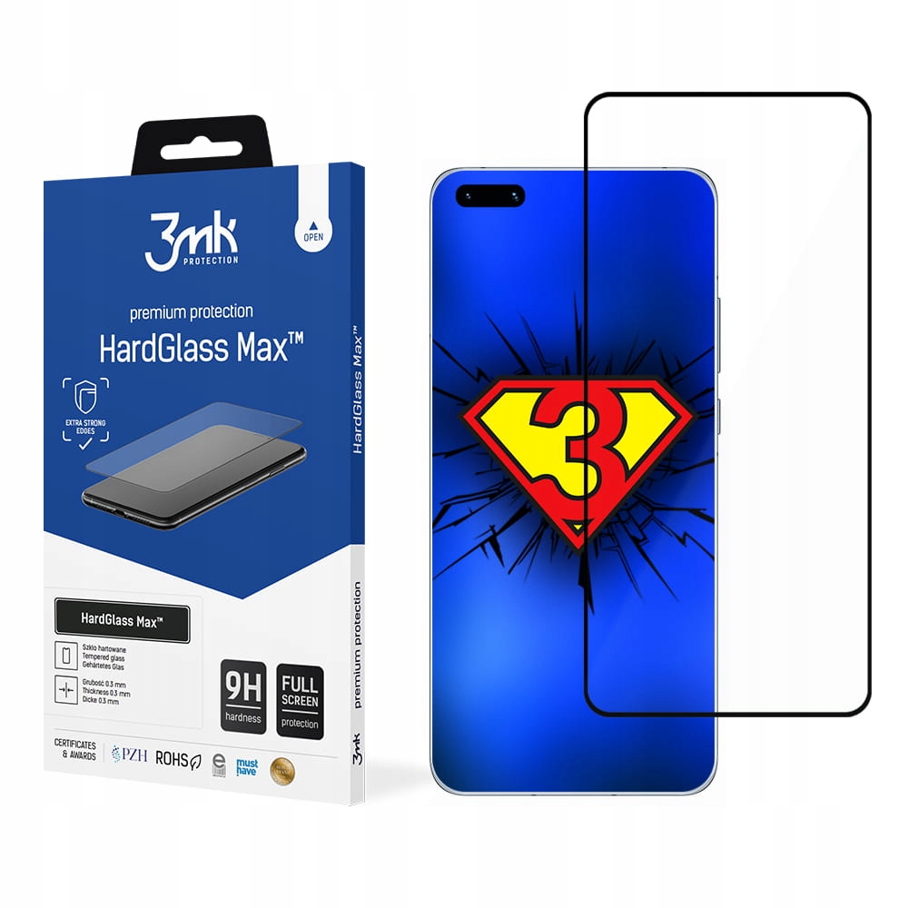 

Szkło na ekran Huawei P40 Pro - 3mk HardGlass Max