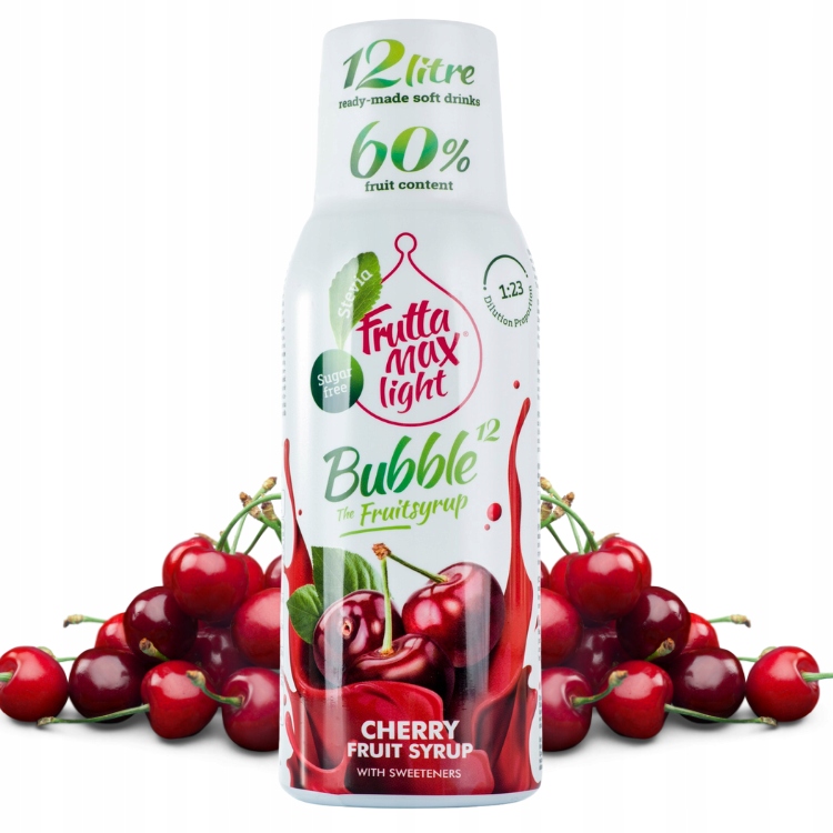 Koncentrat do soda stream syrop FruttaMax Wiśnia light 500 ml na 12 litrów