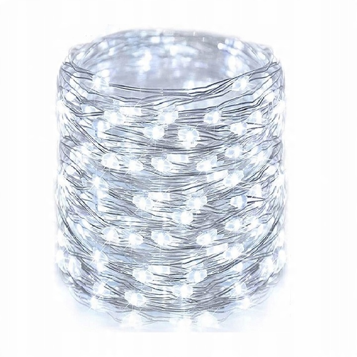 

Lampki Choinkowe Na Druciku 50 Led Zimny Biały