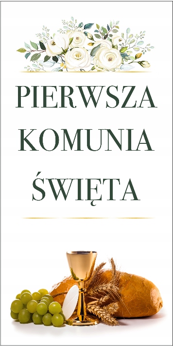 

100x200cm Baner Komunijny Komunia Święta 1x2