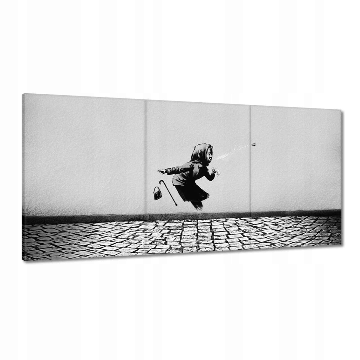 Obrazy 180x90 Banksy Babička Achoo Psik