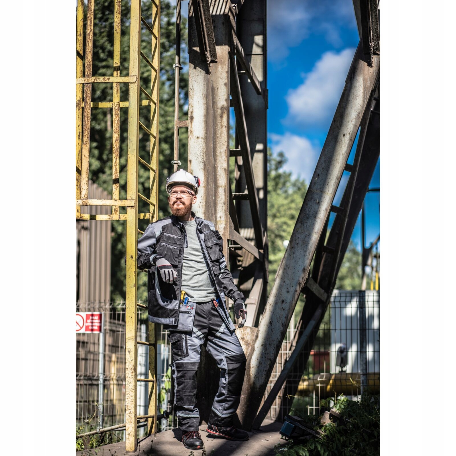 LAHTI PRO KOSZULKA T-SHIRT 100 % BAWEŁNA SZARA L4020206 Materiał dominujący bawełna