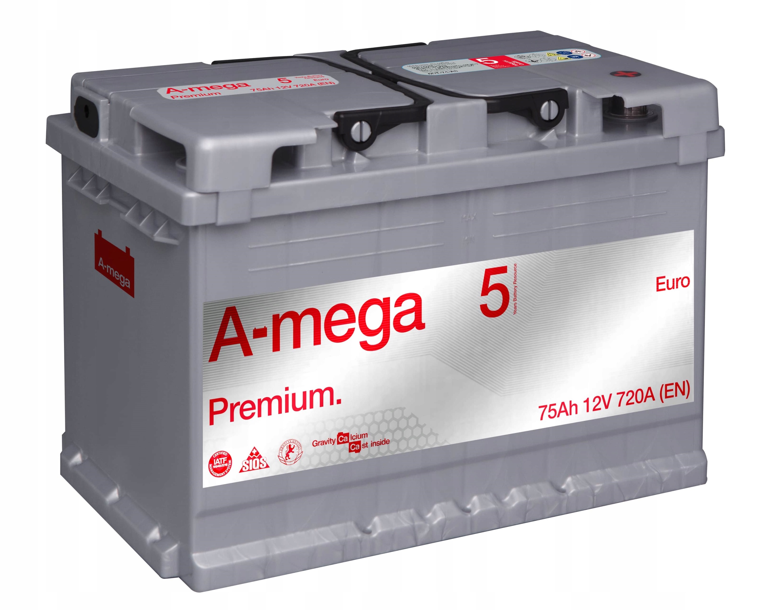 6СТ-75-А3 - Аккумулятор AMEGA PREMIUM M5 12V 75Ah 720A P+