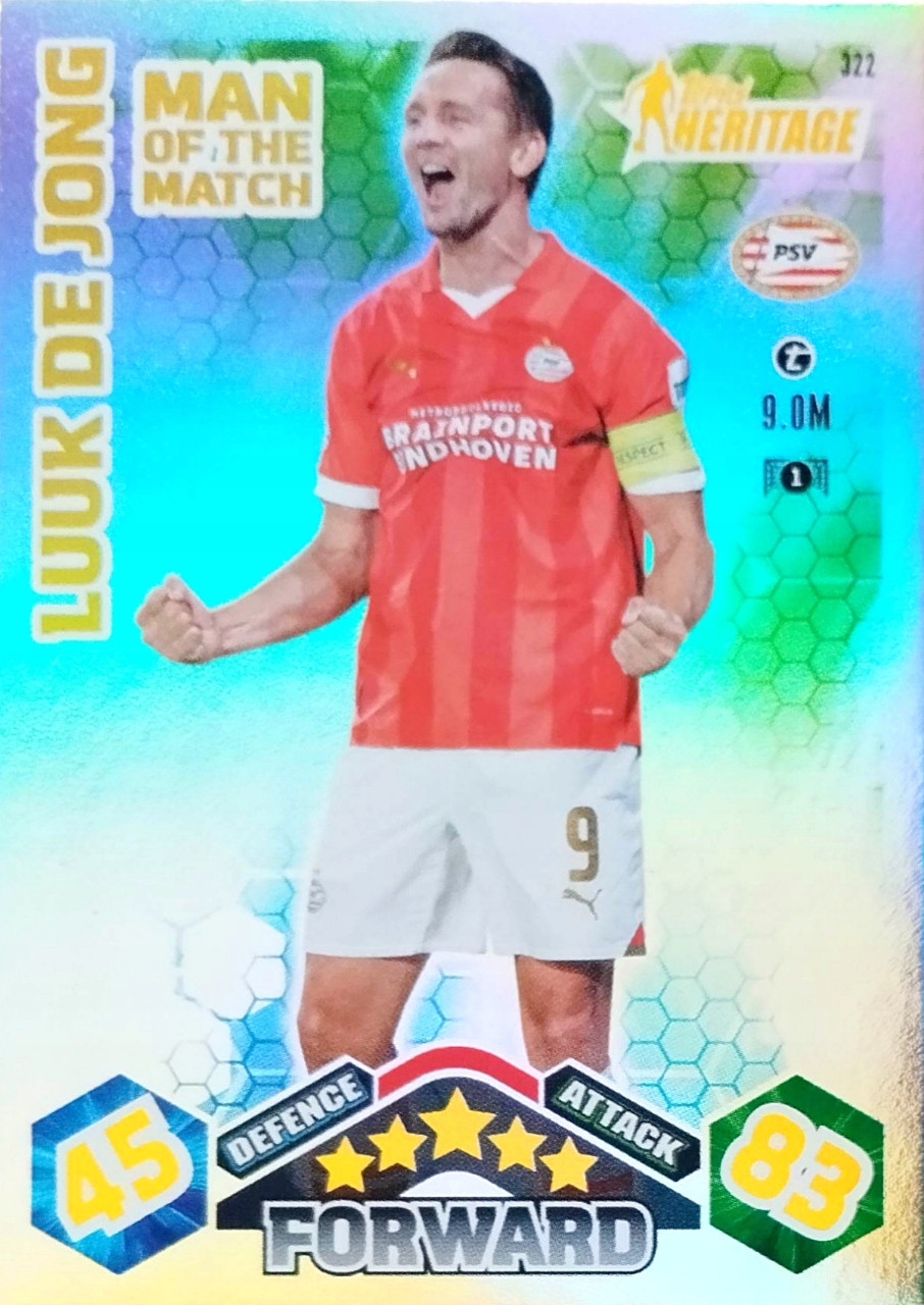 Match Attax Extra 2023/2024 Man Of The Match Heritage 322 Luuk De Jong