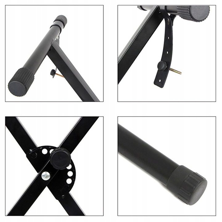 czarny STATYW STOJAK pojedynczy + ŁAWA STOŁEK KRZESŁO pod KEYBOARD PIANINO Stan opakowania oryginalne