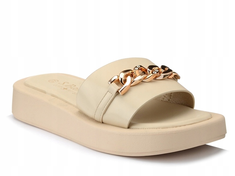 

Klapki damskie z łańcuchem S.barski 33192 41