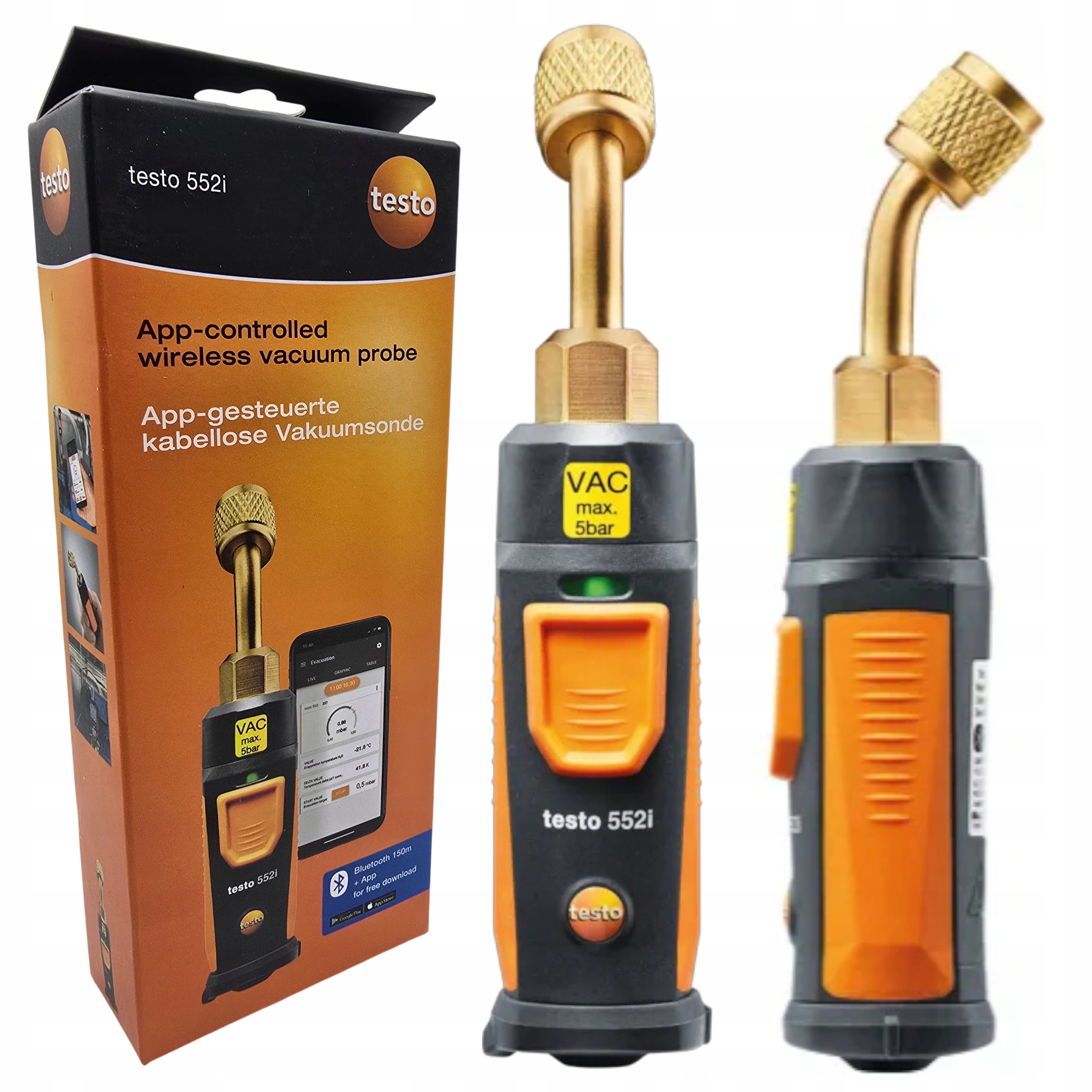 Testo 552i bezdrôtová vakuometer SmartSonda na meranie vákua Smart Bluet